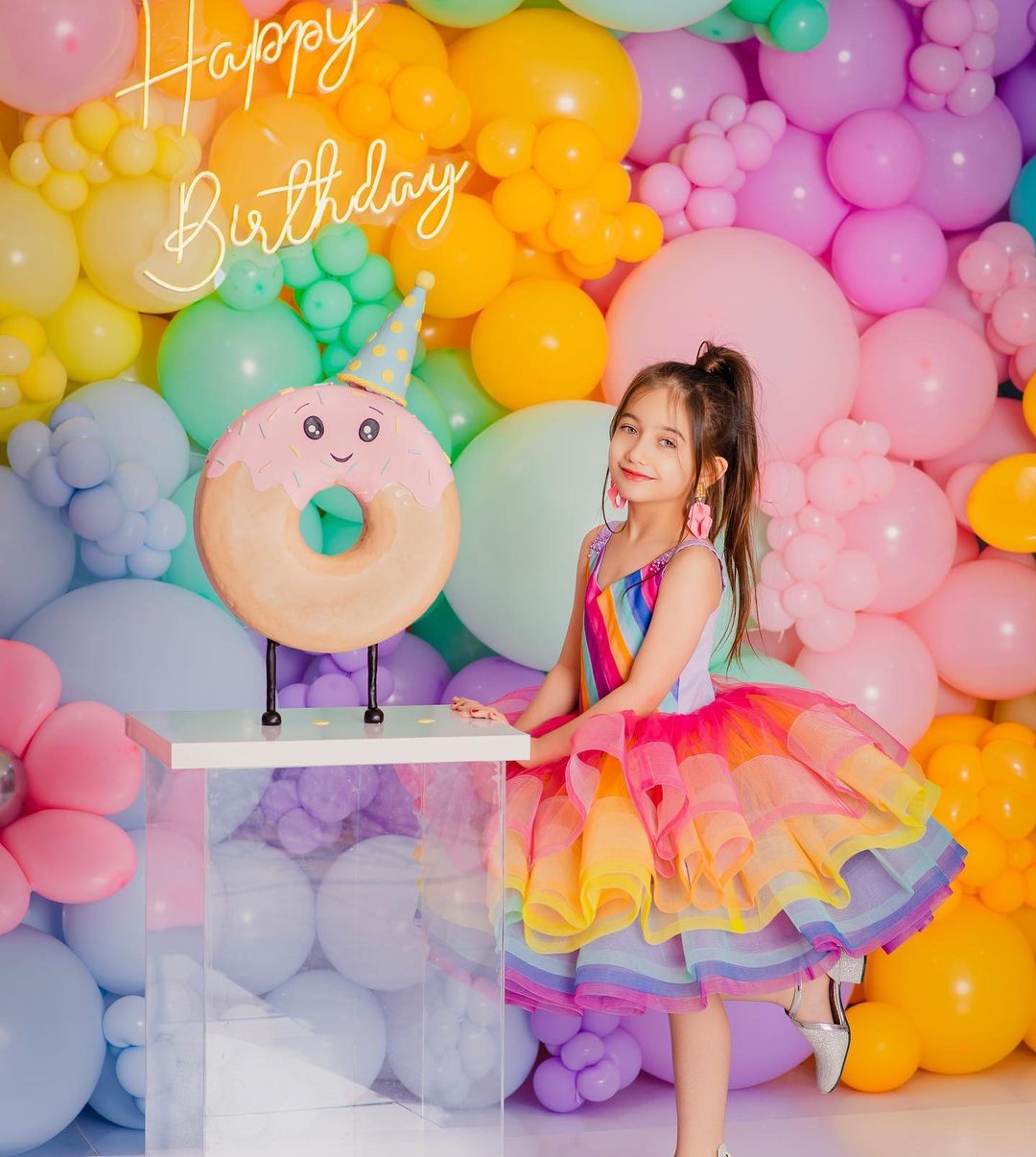 Multicolored Unicorn Styled Birthday Party Dress