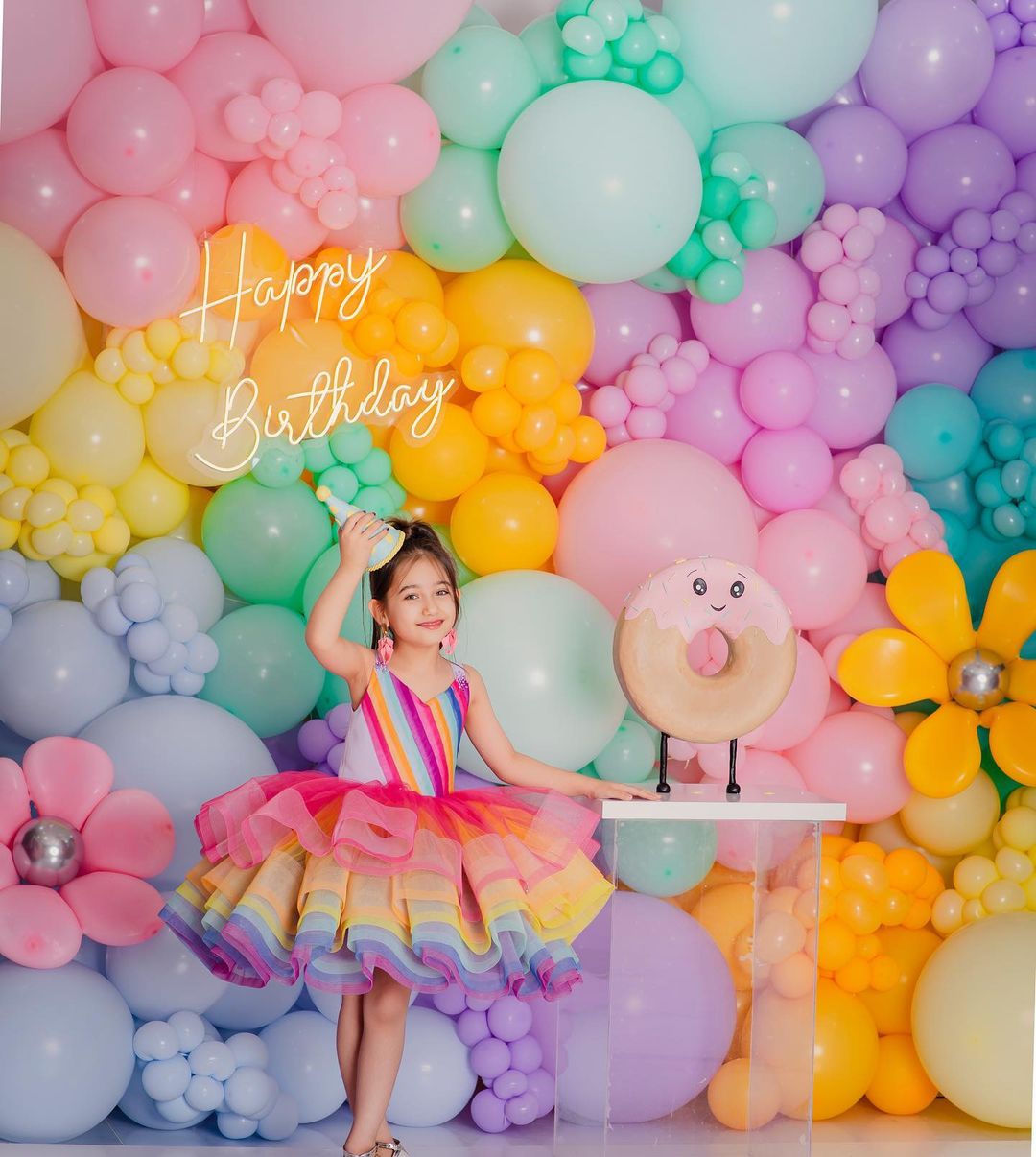 Multicolored Unicorn Styled Birthday Party Dress