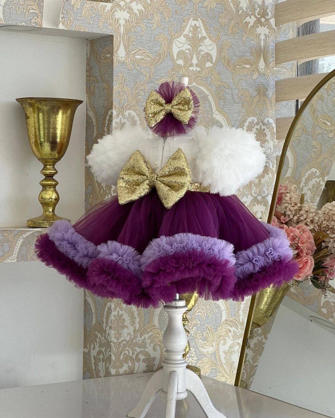Fluffy Beaded Birthday Party Dress