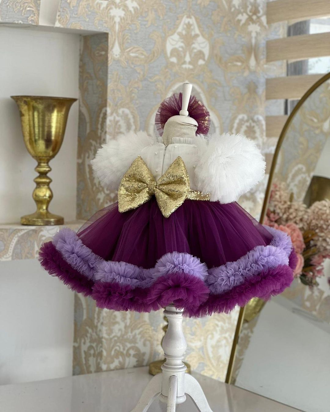 Fluffy Beaded Birthday Party Dress