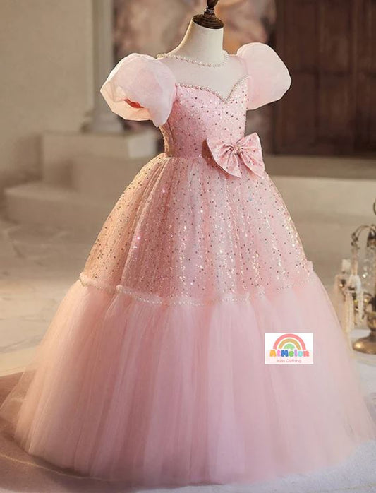 Fluffy Beaded Birthday Party Gown