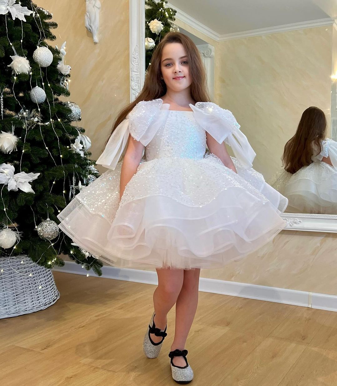 Beaded Fluffy Birthday Party Dress