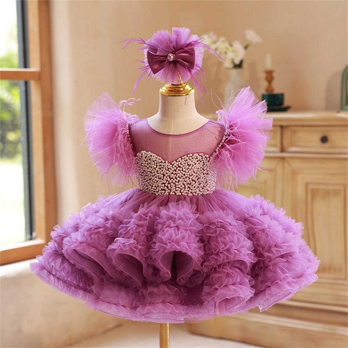 Beaded Fluffy Birthday Party Dress AtMelon Beaded Fluffy Birthday Party Dress AtMelon