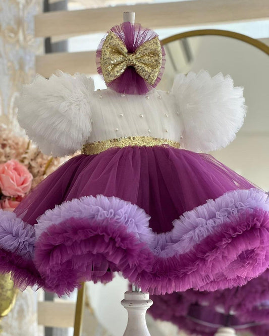 Fluffy Beaded Birthday Party Dress