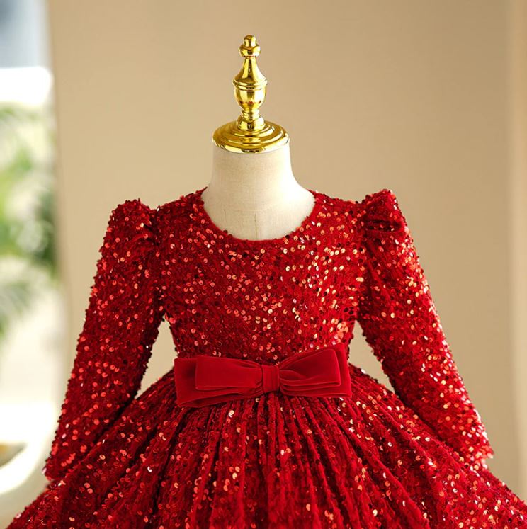 Fluffy Sequin Birthday Party Dress