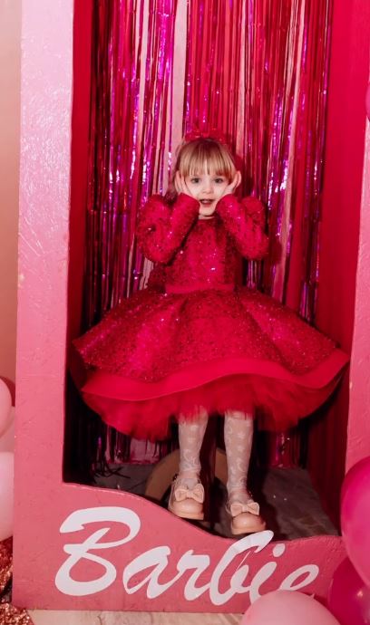 Fluffy Sequin And Beaded Birthday Party Dress