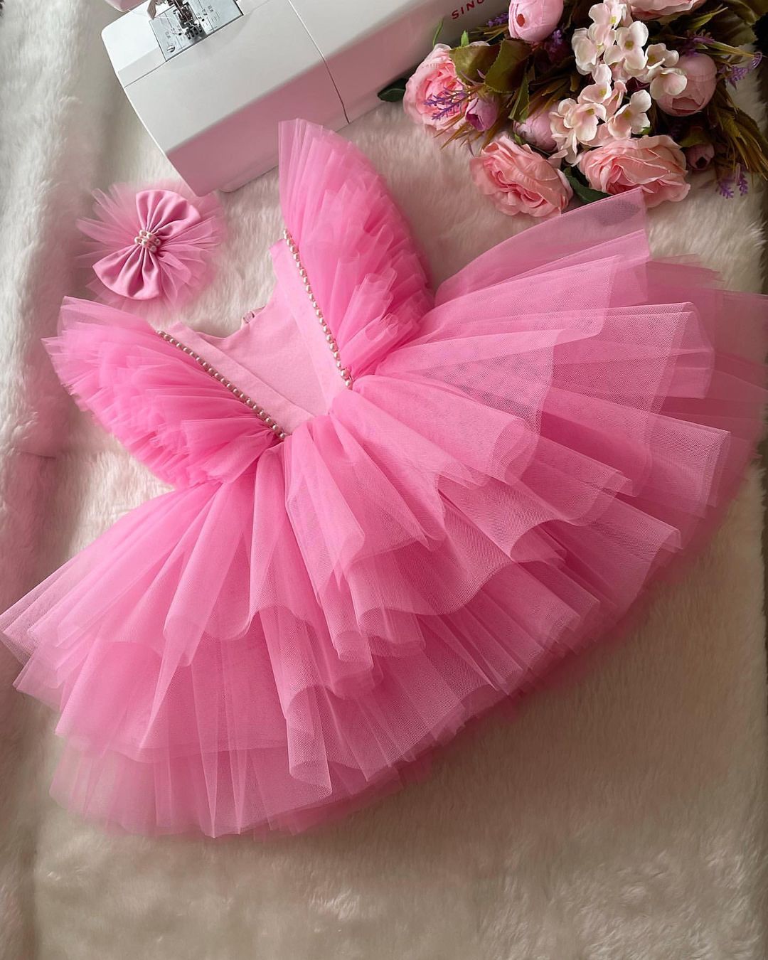 Birthday Party Dress With Wing Shoulders