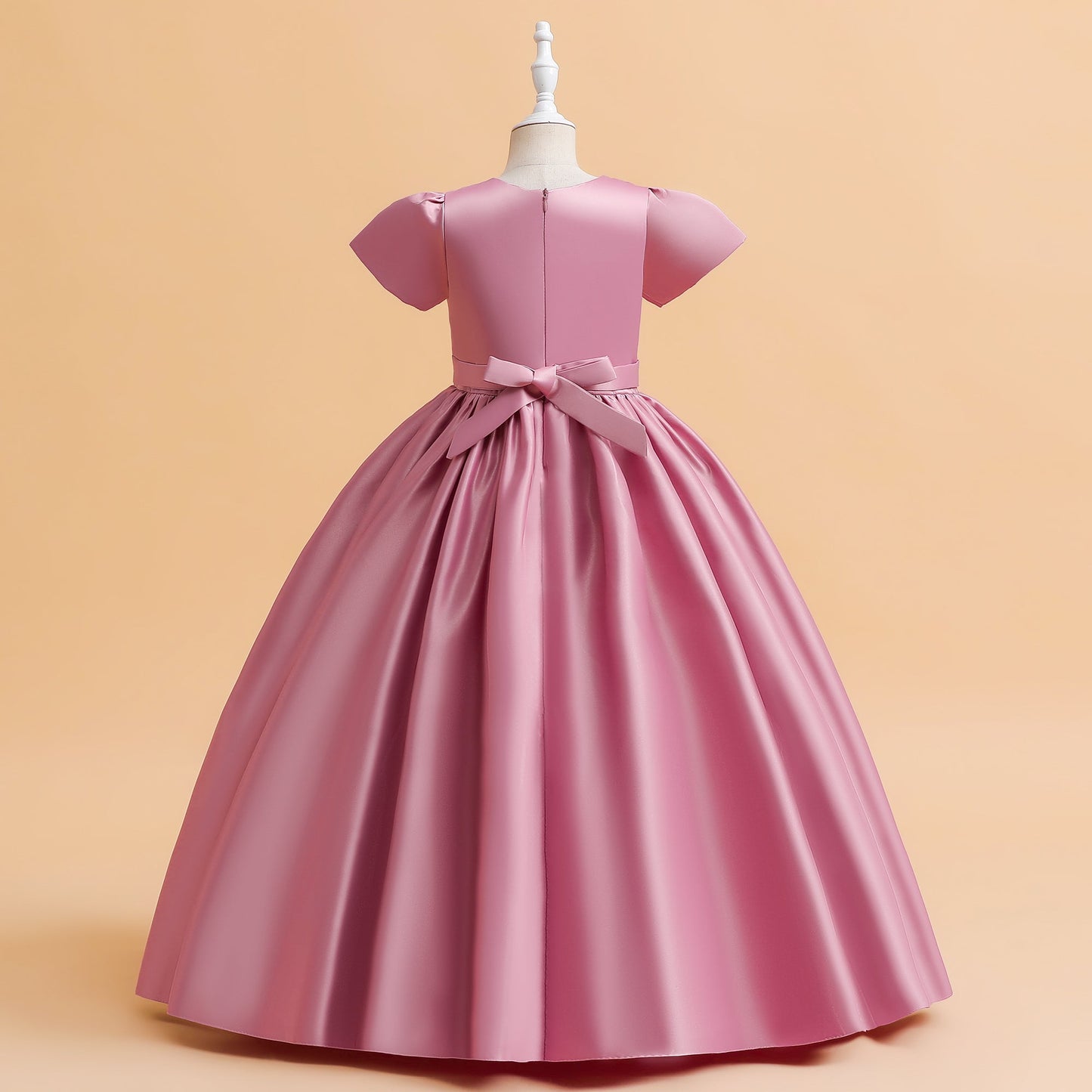 Half Sleeve Full Length Multi Frill Birthday Party Dress