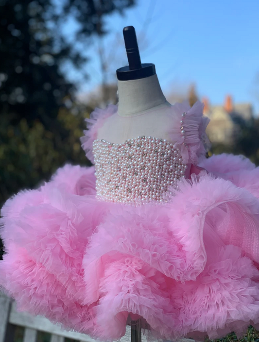 Beaded Fluffy Birthday Party Dress