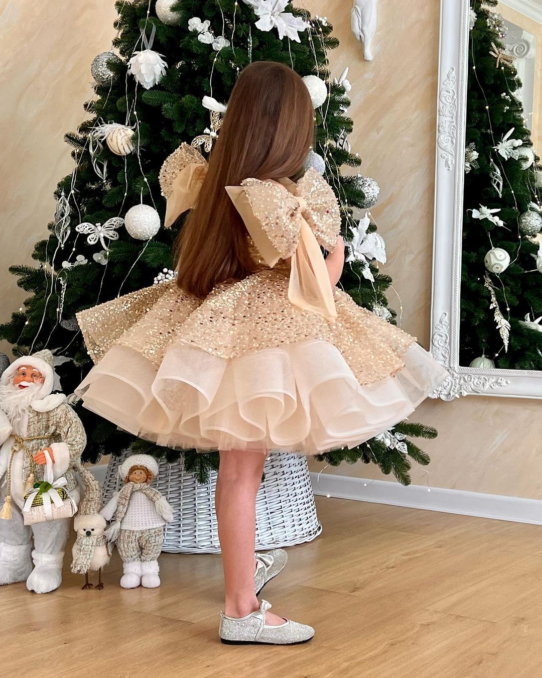 Beaded Fluffy Birthday Party Dress