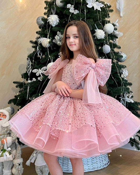 Beaded Fluffy Birthday Party Dress