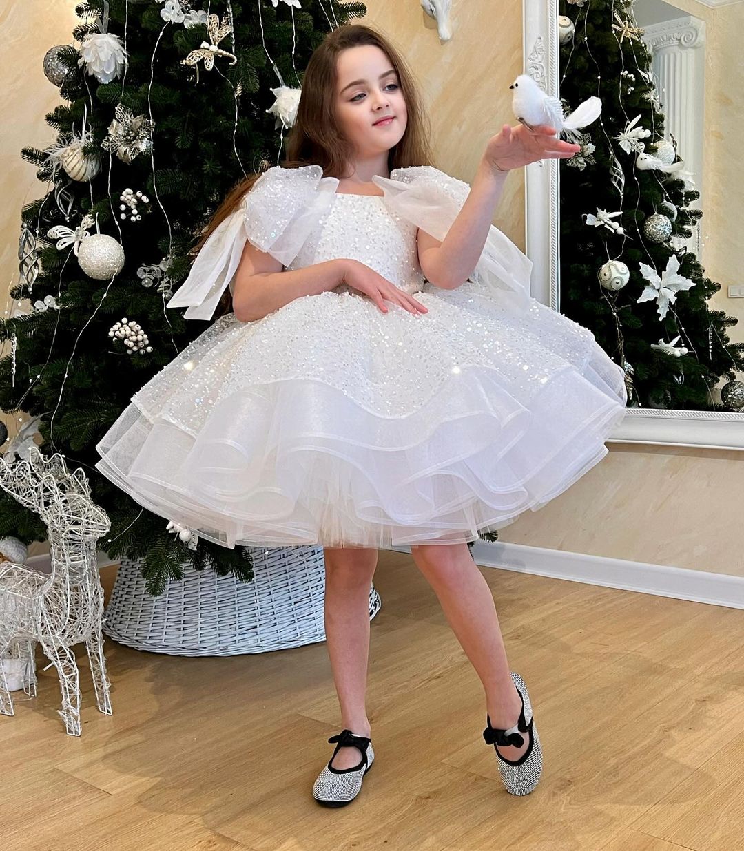 Beaded Fluffy Birthday Party Dress